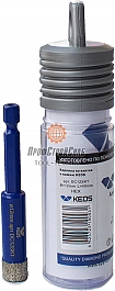 Упаковка коронок алмазных по керамограниту Keos Professional Vacuum Brazed 1/4" HEX 12 мм